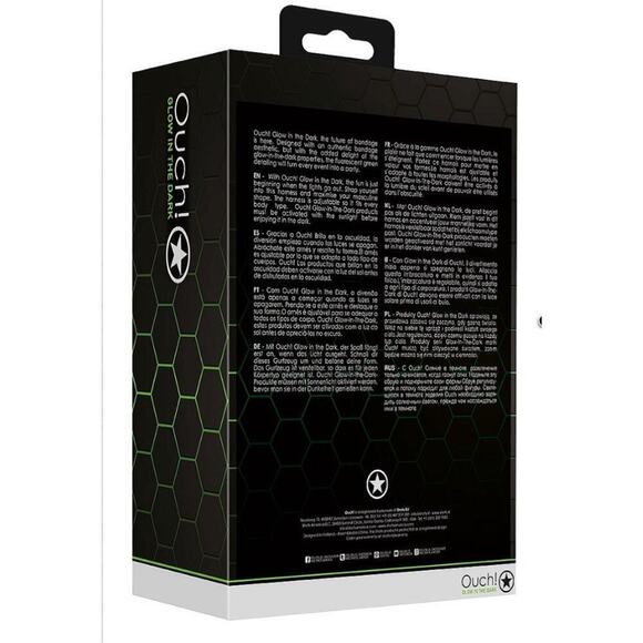 🦋B2G1🦋OUCH! Glow in the Dark NEON GREEN Bonded Leather Buckle JOCK STRAP | S/M - Picture 7 of 8